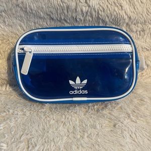 Adidas blue clear fanny pack.